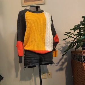 Color block sweater